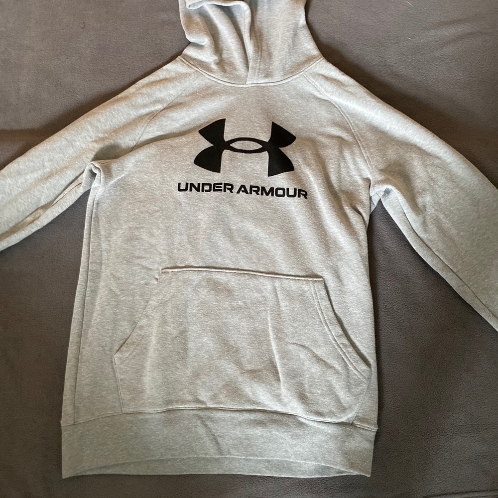 Boys Grey Under Armour Hoodie